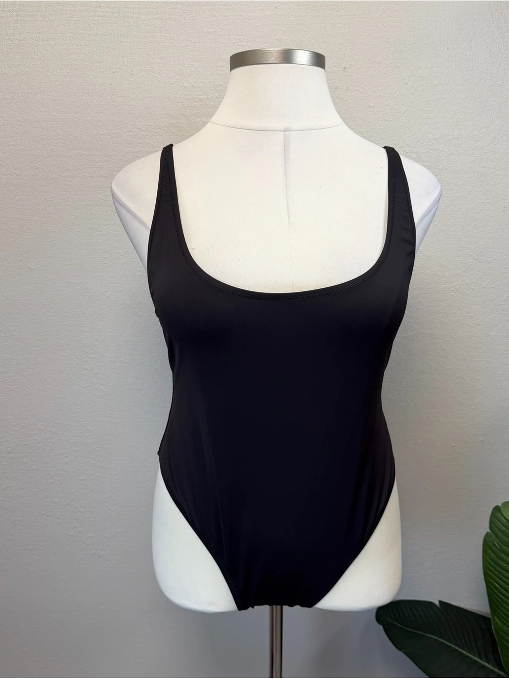 Skims Black Scoop Neck One Piece Swimsuit - New - Size 18 (3X)